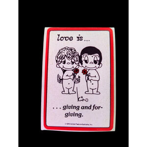 Vintage Love Is For Giving Kim Casali Sticker 1970 United Feature Syndicate